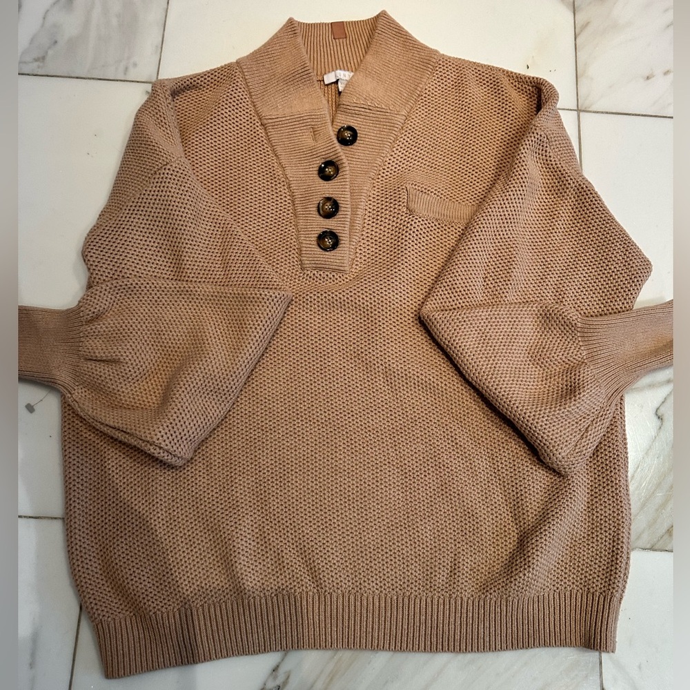 Lunya Cozy Cottonsilk Pocket sweater XS/S